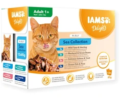 IAMS Delights MP SEA JLY konservuotas pašaras katėms, 12x85 g