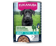 Eukanuba konservuotas pašaras šunims su ėriena ir bulvėmis, 400g