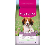 Eukanuba Life Care sausas pašaras mažų ir vidutinių veislių šuniukams su ėriena ir ryžiais, S/M, 3kg