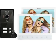 VIDEO DOORPHONE EURA VDP-80C5 2 šeimos, baltas