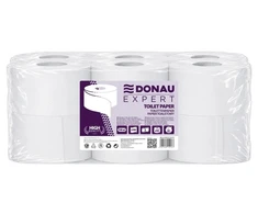 Euro Products Tualetinis popierius celiuliozinis DONAU EXPERT Jumbo, 2 sluoksnių, 500 lapelių, 12 vnt., baltas (42151119-14)