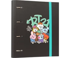 BT21 - A4 formato segtuvas iš „Street Mood“ kolekcijos (4 žiedai, gumytė)