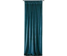 Naktinė užuolaida iš minkšto aksomo Eurofirany DIVA LINE RIA 140X270 cm, juosta/ tunelis/ kabliukai, 300 g/m2, spalva: tamsi turkio