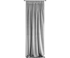 Naktinė užuolaida iš minkšto aksomo Eurofirany DIVA LINE RIA 140X270 cm, juosta/ tunelis/ kabliukai, 300 g/m2, spalva: plieno