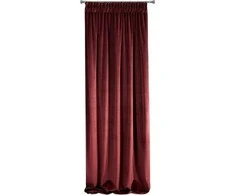 Naktinė užuolaida iš minkšto aksomo Eurofirany DIVA LINE RIA 140X270 cm, juosta/ tunelis/ kabliukai, 300 g/m2, spalva: tamsiai bordo