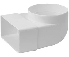 Ventiliacijos alkūnė EUROPLAST KLD 110 x 55mm D100 90°