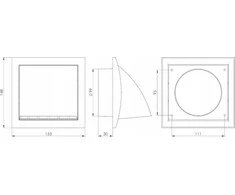 Išorinės ventiliacijos grotelės EUROPLAST ND10FVA, antracito