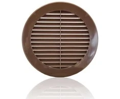 Plast. ventiliacijos grotelės EUROPLAST VR100B, D100, rudos
