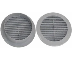 Plast. ventiliacijos grotelės EUROPLAST VR100P, D100, pilkos