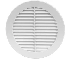 Plast. ventiliacijos grotelės EUROPLAST VR150, D150, baltos