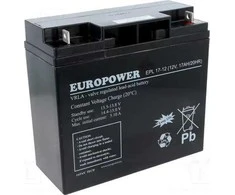 EUROPOWER AGM akumuliatorius EPL serijos 12V 17Ah (tarnavimo laikas 15 metų)