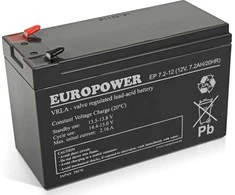 AKUMULIATORIUS 12V/7.2AH-EUROPOWER-EP