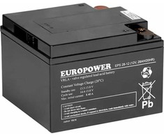 EUROPOWER AGM baterija EPS serija 12V 28Ah (tarnavimo laikas 8-12 metų)