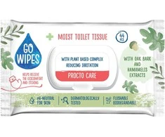 WC servetėlės GOWIPES PROCTO CARE 44 vnt.