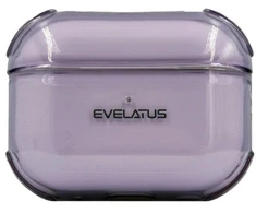 Evelatus Dėklas na ausinės Apple AirPods Pro 2 TPU apsauginis dėklas permatomas Violetinė