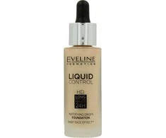 „Eveline Cosmetics“ skystas makiažo pagrindas „Eveline Liquid Control HD Mattifying Drops“ 015 šviesi vanilė, 32 ml