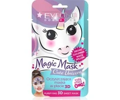 Eveline Cosmetics EVELINE Magic Mask 3D valomoji lakštinė kaukė - Mielas vienaragis