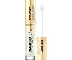 Eveline Cosmetics Diamond Glow Lip Luminizer viršutinis sluoksnis 12 su auksinėmis dulkėmis, 4,5 ml