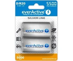EverActive Sidabro linija D / R20 Baterija 5500mAh 2 vnt.