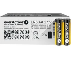 Šarminės Baterijos - EverActive LR6 AA, Dėžutė su 40 Vienetų