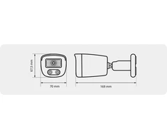 EVERMAX EVX-IP8B01-IRW-Ai-W IP kamera, balta, 8Mpx, 2.8mm IR, 40m, AI, IP67, mikrofonas