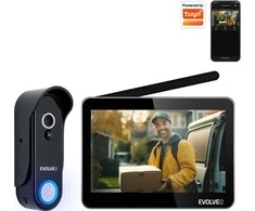EVOLVEO DoorPhone W7, namų belaidžio vaizdo domofono rinkinys su WiFi juodu monitoriumi