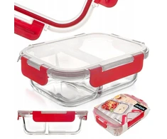 Excellent Houseware Orion Stiklinis maisto indas su dangčiu ir sandarinimu, 950 ml