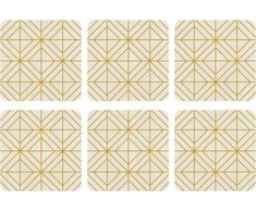 Excellent Houseware Maži puodelių padėkliukai „Luxe“, 6 vnt.
