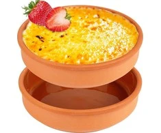 Excellent Houseware Keraminės formelės, 2 vnt., Ø15,5 cm, sudedamos, emaliuotas dugnas, tinka naudoti mikrobangų krosnelėje