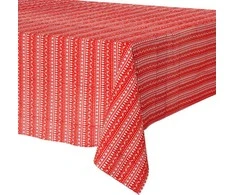 Excellent Houseware Šventinė staltiesė 180x130 cm raudona - atspari dėmėms