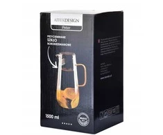 Excellent Houseware Affek Design PETER Dzbanek stiklinis 1,5L pilka