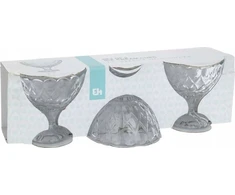 Excellent Houseware DIAMOND desertinis ledų puodelis, 3 vnt. x 200 ml
