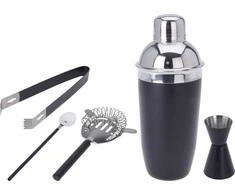 Excellent Houseware Baro rinkinys gėrimams, 5 dalių, nerūdijantis plienas