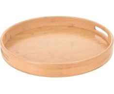 Excellent Houseware Serviravimo padėklas bambukinė su rankenomis 40 cm