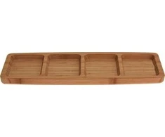 Mondex Excellent Houseware Taca talerz do serwowania bambusowy 33x10 cm universalus