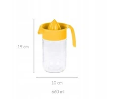 Excellent Houseware Citrinų spaustukas su talpa, 660 ml
