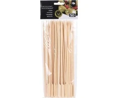 Excellent Houseware Mediniai dantų krapštukai bambukiniai iešmeliai užkandžiams užkandžių iešmeliai 25 cm 50 vnt