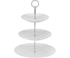 3 aukštų torto stovas Excellent Houseware KO-628900040, balto porceliano