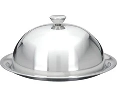 Excellent Houseware Serviravimo padėklas su dangčiu plieninė 24x10 cm