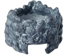 Exo Terra Wet Rock, slėptuvė su dubeniu, terariumui, keraminė, M, 18x13x9,5 cm, 130 ml, kampinė