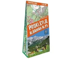 ExpressMap Alpių žygių žemėlapis Prokletije, Durmitor, Albanijos..