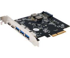 EXSYS EX-12006 5 prievadų USB 3.2 Gen2 PCIe plokštė su 3 USB-A ir 2 USB-C jungtimis