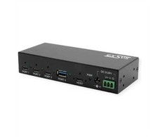 Exsys EX-12293HMS 4 prievadų metalinis USB 3.2 šakotuvas su 3 C ir 1 A prievadu