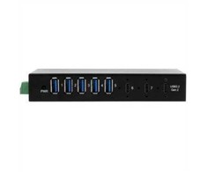 Exsys EX-12297HMS 7 prievadų metalinis USB 3.2 Gen 2x1 šakotuvas su 2 USB-C ir 5 USB-A 3.2 Gen 1 prievadais