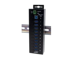 Exsys EX-1580SHMVS – valdomas, 10 prievadų metalinis USB 3.2 Gen 1 šakotuvas su tinklo padalijimo galimybe, apsauga nuo iškrovų (15.06.3518)