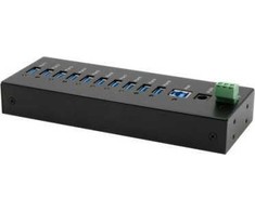 Exsys EXSYS EX-11230HMS 10 prievadų USB 3.2 Gen 1 HUB Din-Rail rinkinys ir sieninis VIA VL811+ mikroschemų rinkinys