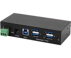 Exsys EXSYS EX-11244HMS 4 prievadų USB 3.2 Gen 1 DIN bėgio stebulės su VIA VL813 sieniniu mikroschemų rinkiniu