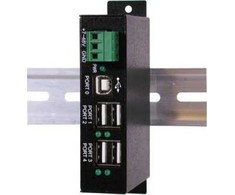 Exsys EXSYS EX-1163HMS-WT 4 prievadų USB 2.0 šakotuvas su apsauga nuo viršįtampių ir padidintu temperatūros diapazonu