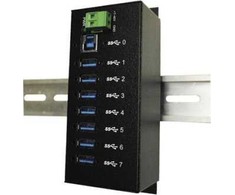 „Exsys EXSYS EX-1187HMVS“ 7 prievadų metalinis USB 3.2 Gen1 DIN bėgelio šakotuvas