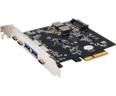 „Exsys EXSYS EX-12007“ 5 prievadų USB 3.2 „Gen2 PCIe“ plokštė su 2 USB-A ir 3 USB-C jungtimis